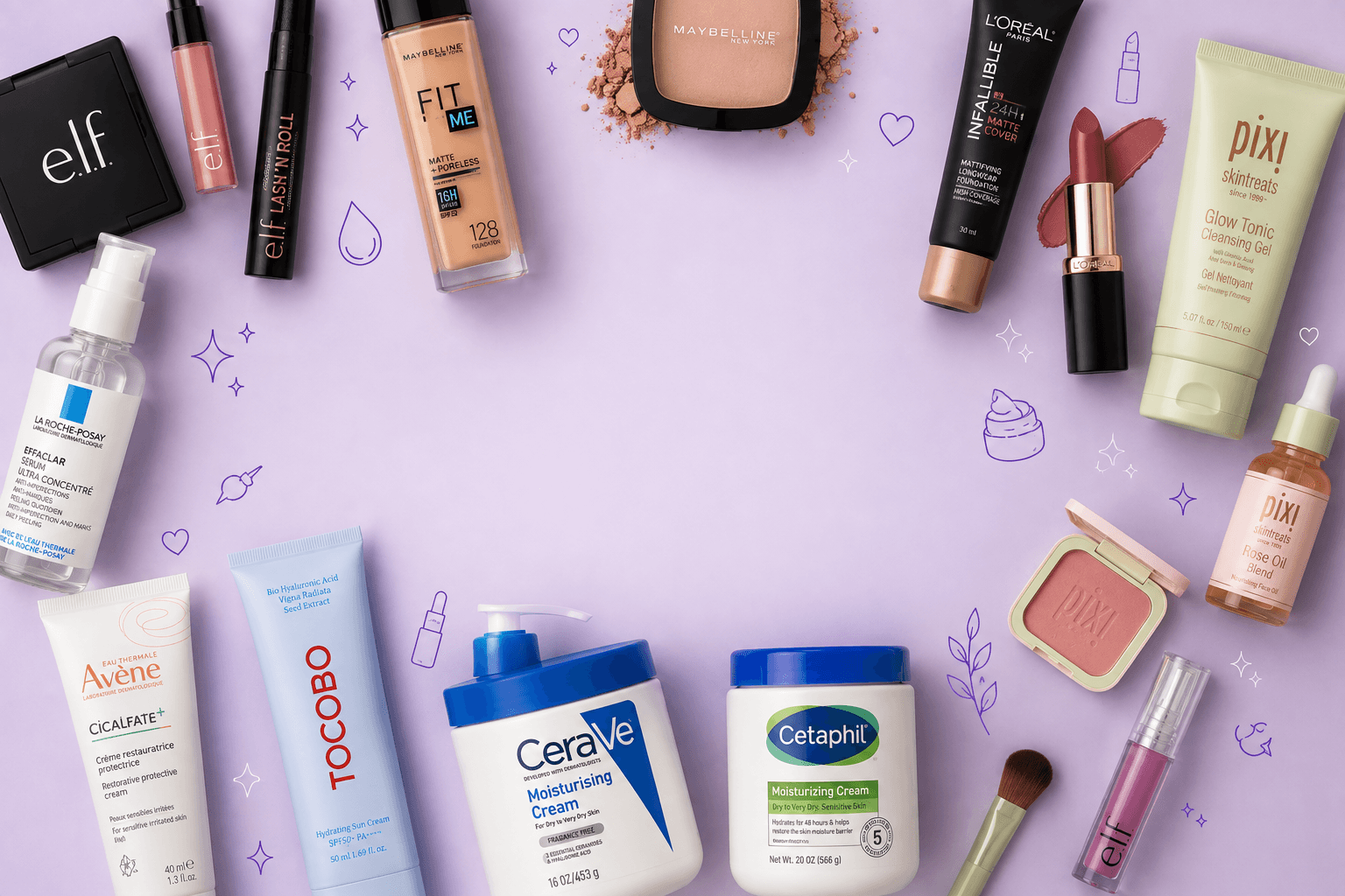 Selección de skincare y maquillaje CUIDADOSKIN — original, menudeo y mayoreo